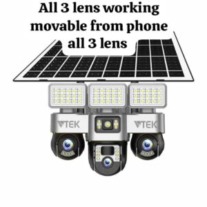 Solar 6MP Three View Outdoor Siren Camera Hi-easy