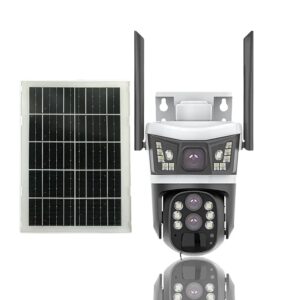 Solar 6MP Dual View Outdoor Siren Camera Hi-easy
